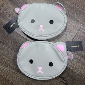 Grey Forever 21 Make Up Bags 2